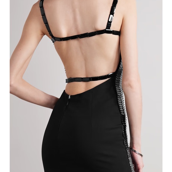 NWT The Attico Rue Open Back Embellished Jersey Mini Dress - Picture 3 of 9